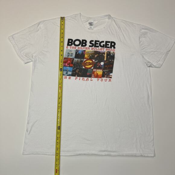 Bob Seger Shirt Mens Size 2XL XXL White Final Tour Concert Tee Silver Bullet - Picture 12 of 13
